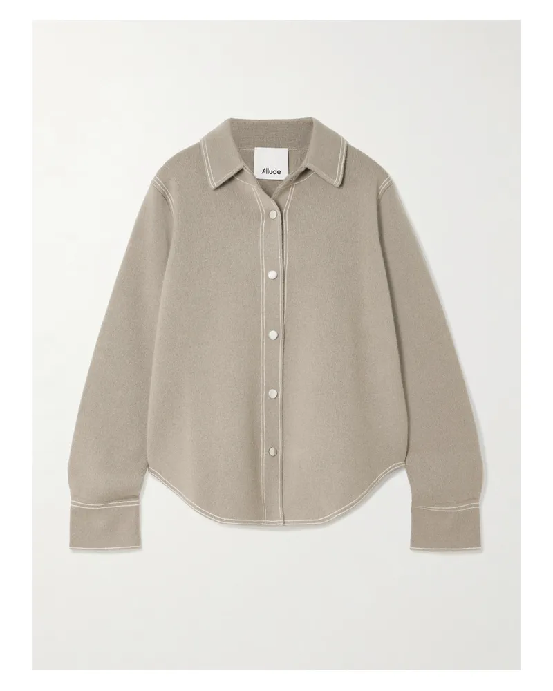 ALLUDE Hemd Aus Einer Woll-kaschmirmischung - Neutral Neutral