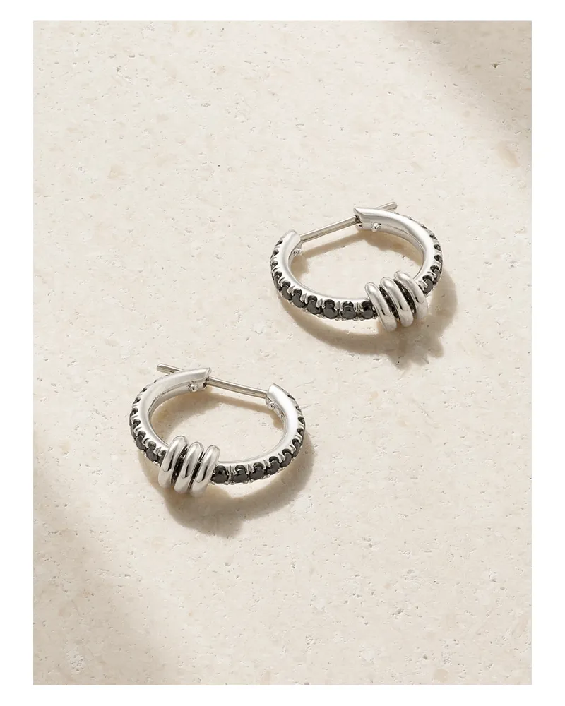 Spinelli Kilcollin Ara Creolen Aus Sterlingsilber Mit Diamanten - Schwarz Schwarz