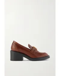 Chloé Marcie Loafers aus Leder mit Verzierungen Braun