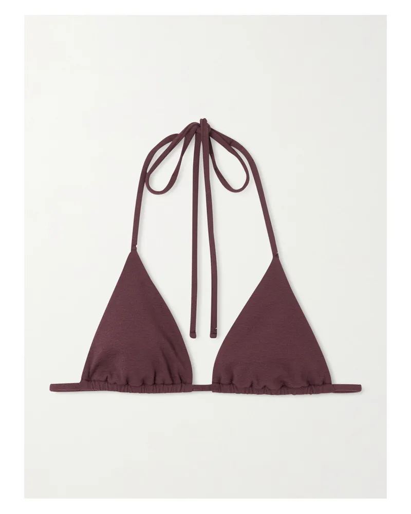 Matteau The String Triangel-bikini-oberteil Aus Recyceltem Stretch-material - Burgunder Burgunder