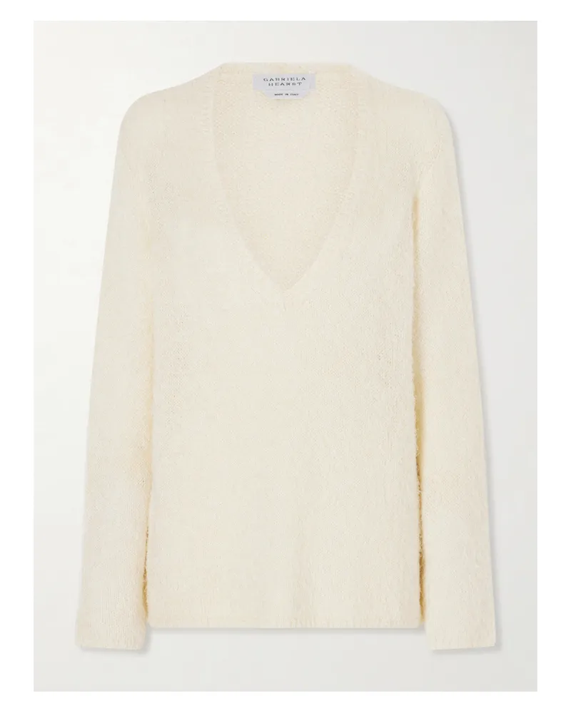 Gabriela Hearst Neoma Silk And Cashmere-blend Sweater - Neutrals Neutrals