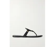 Miller Zehensandalen Aus Leder Mit Cut-outs - Schwarz
