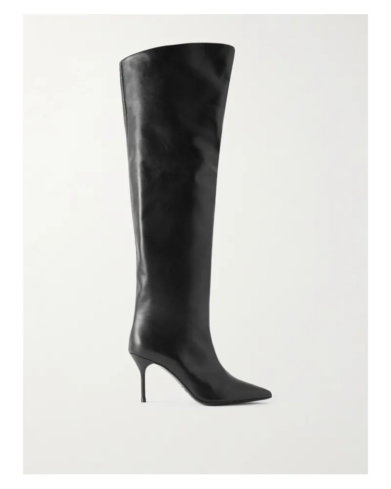 STAUD Sebastian Leather Over-the-knee Boots - Black Black