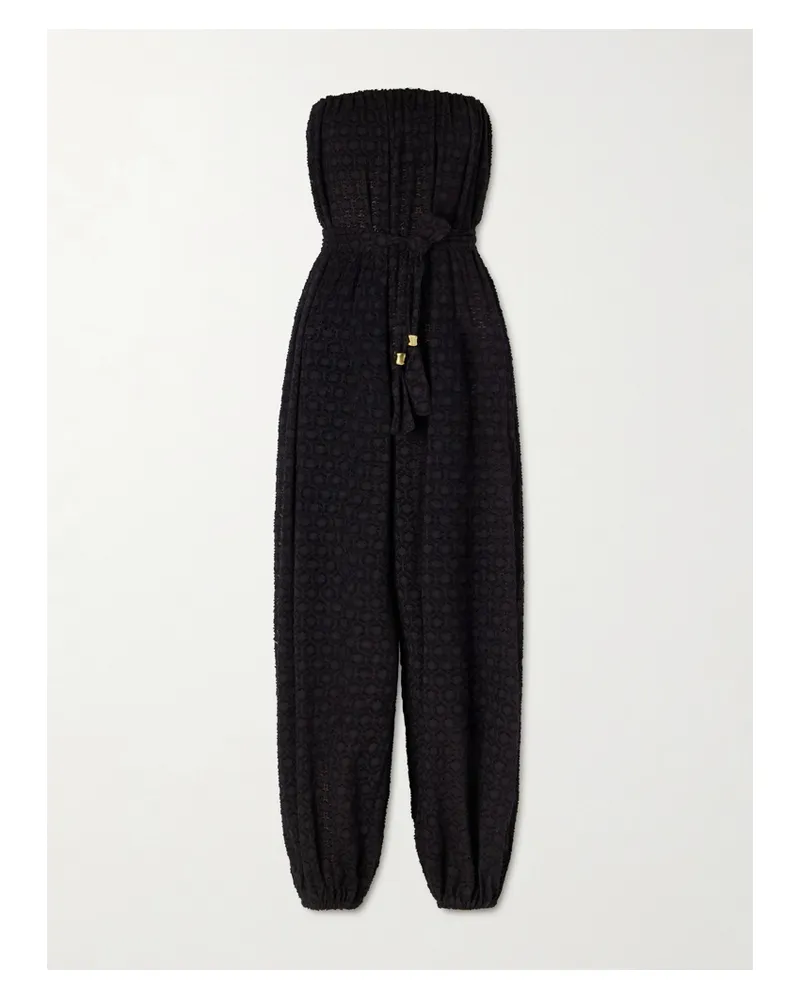 Eres Silk And Cotton-blend Jacquard Jumpsuit - Black Black