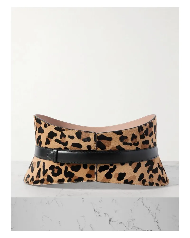 Alaïa Taillengürtel Aus Kalbshaar Mit Leopardenprint Und Lederbesätzen - Animal-Print Animal-print