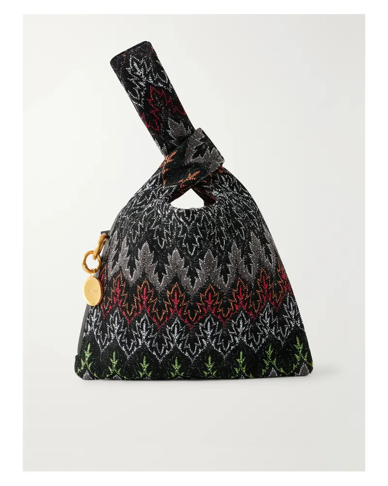 Missoni Striped Lurex Shoulder Bag - Black Black