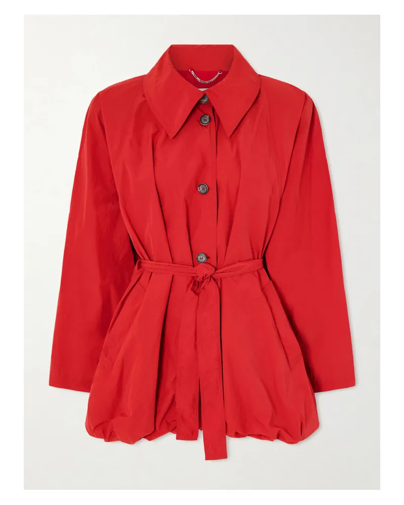 Magda Butrym Belted Crinkled-shell Jacket - Red Red
