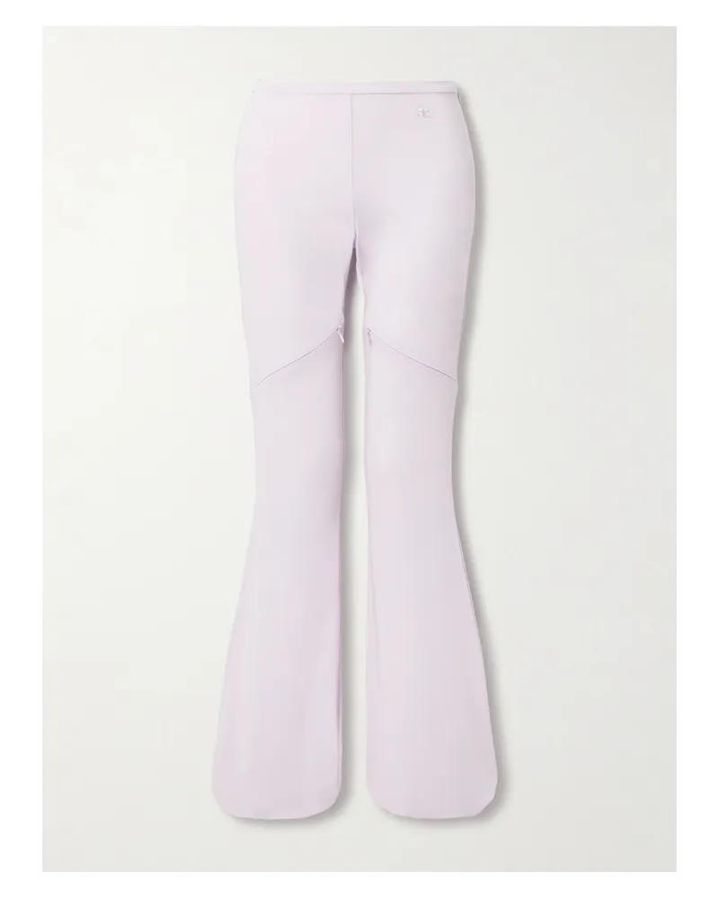 Courrèges Ellipse Schlaghose Aus Jersey Mit Reißverschlüssen - Lila Lila