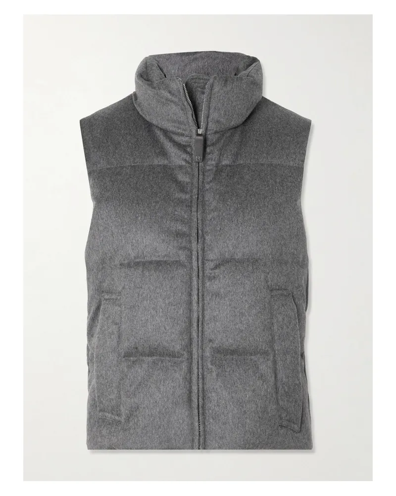 Max Mara Camoroso Quilted Padded Cashmere Down Gilet - Gray Gray
