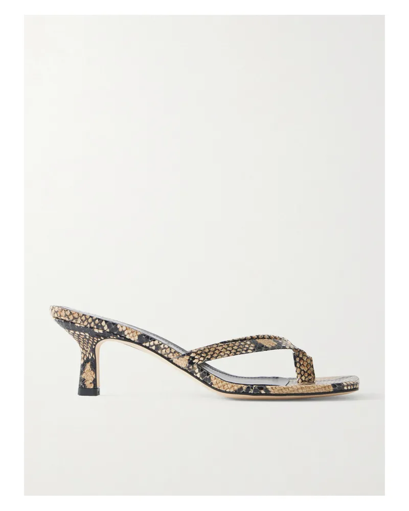 aeyde Wilma Snake-effect Leather Sandals - Animal Print Animal