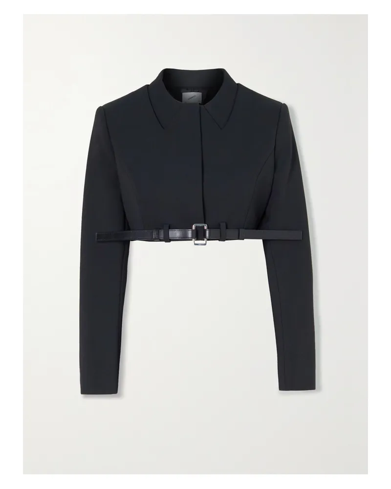 COPERNI Verkürzte Jacke Aus Stretch-crêpe Mit Gürtel - Pink Pink