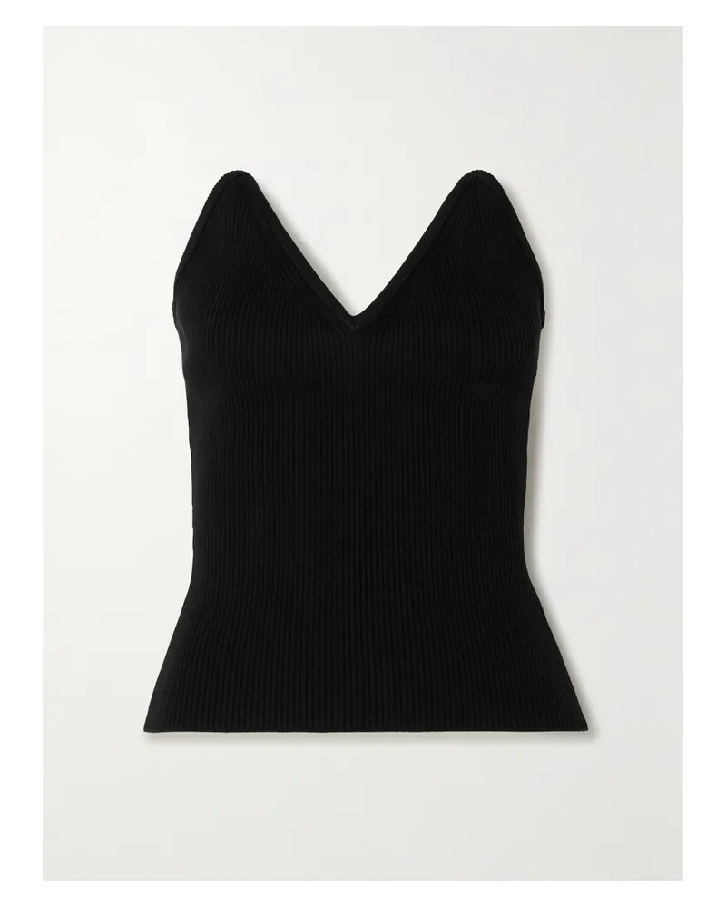 COPERNI Bustier Aus Rippstrick - Schwarz Schwarz