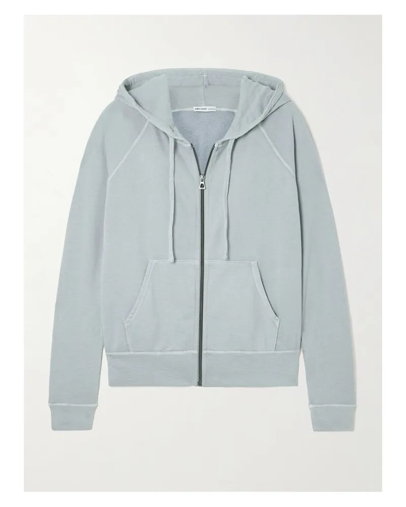 James Perse Vintage Kapuzenjacke Aus Baumwollfrottee - Grau Grau