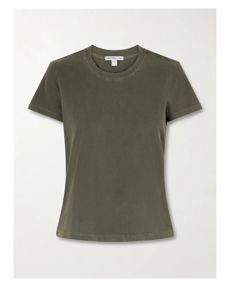 James Perse Vintage Boy Cotton-jersey T-shirt - Green Green