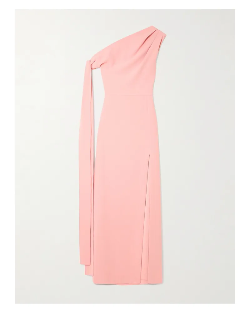 Solace London Irina Schulterfreie Robe Aus Crêpe Zum Binden - Pink Pink
