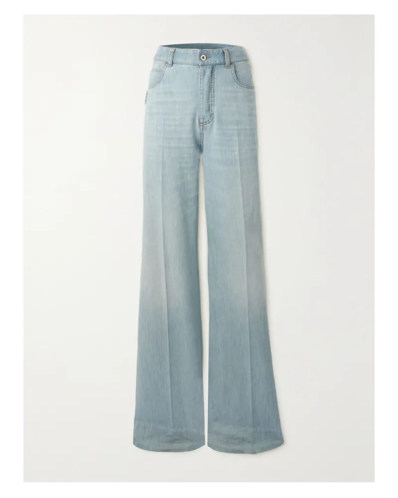 Bottega Veneta Hoch Sitzende Jeans Mit Weitem Bein - Blau Blau