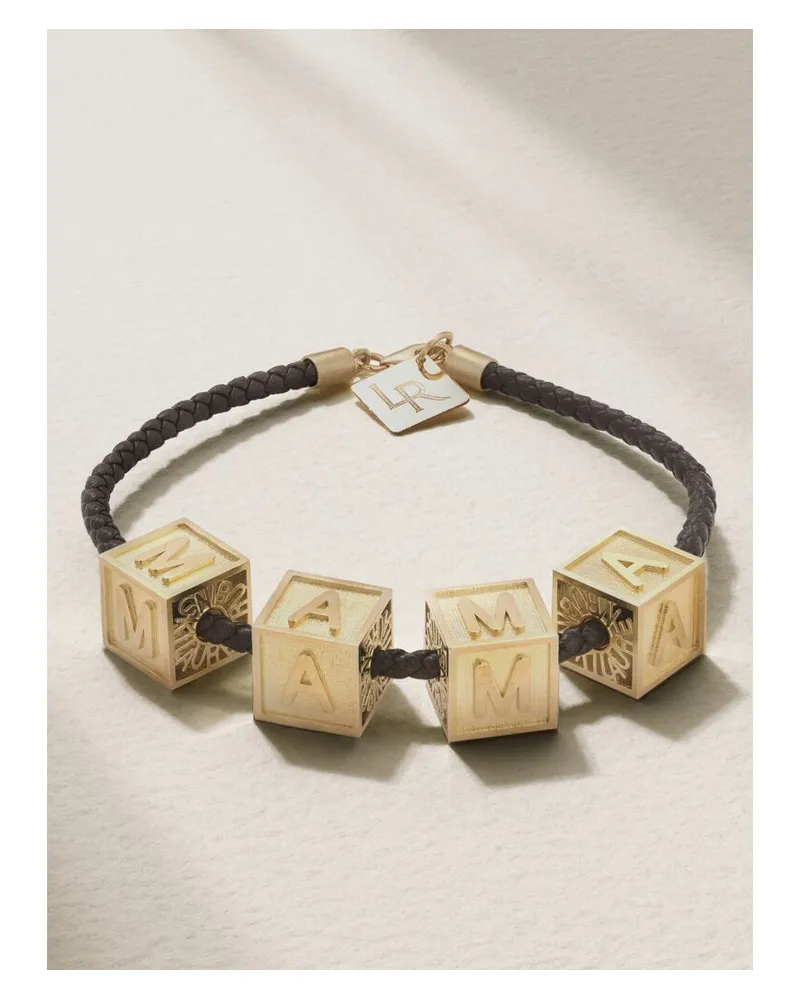 Lauren Rubinski Mama Armband Aus Leder Mit Details Aus 14 Karat Gold Gold