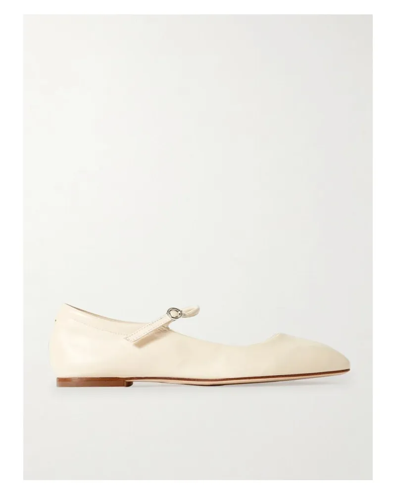 aeyde Uma Mary-jane-ballerinas Aus Leder - Creme Creme