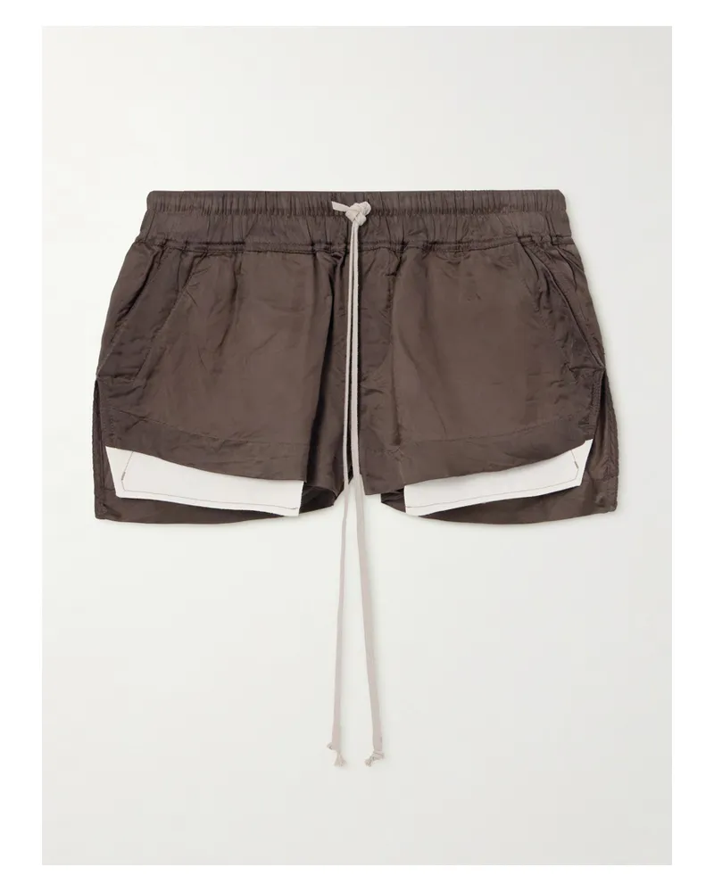 Rick Owens Fog Shorts Aus Shell - Braun Braun