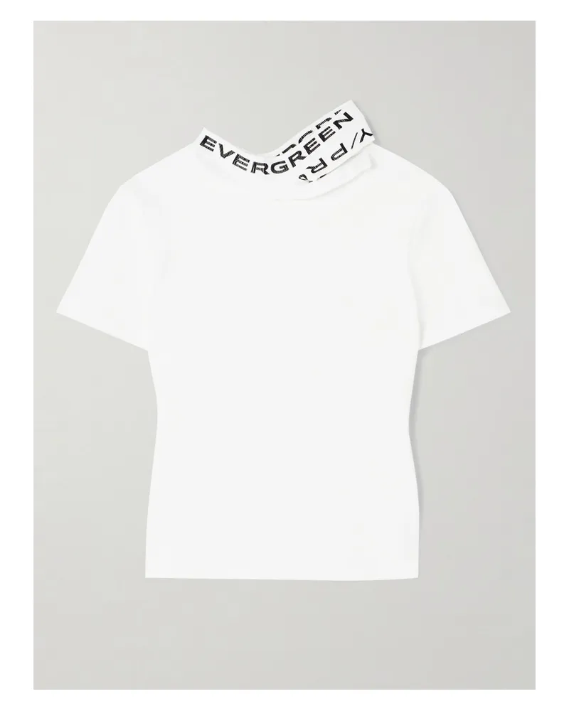 Y/PROJECT Evergreen T-shirt aus Jersey aus einer Biobaumwollmischung Weiß