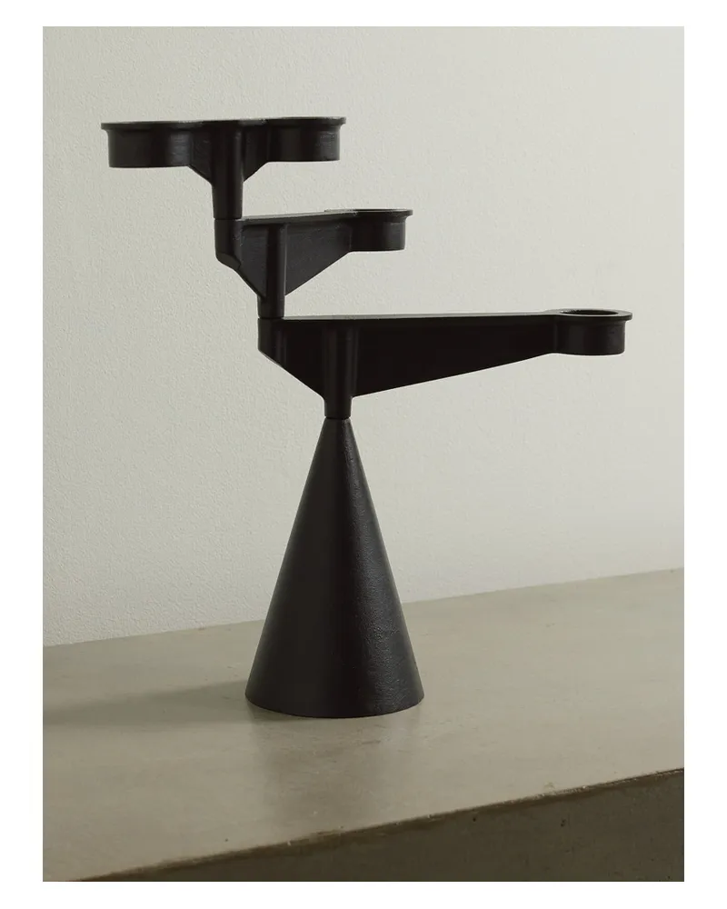 Tom Dixon Spin Mini Kerzenständer Aus Gußeisen - Schwarz Schwarz