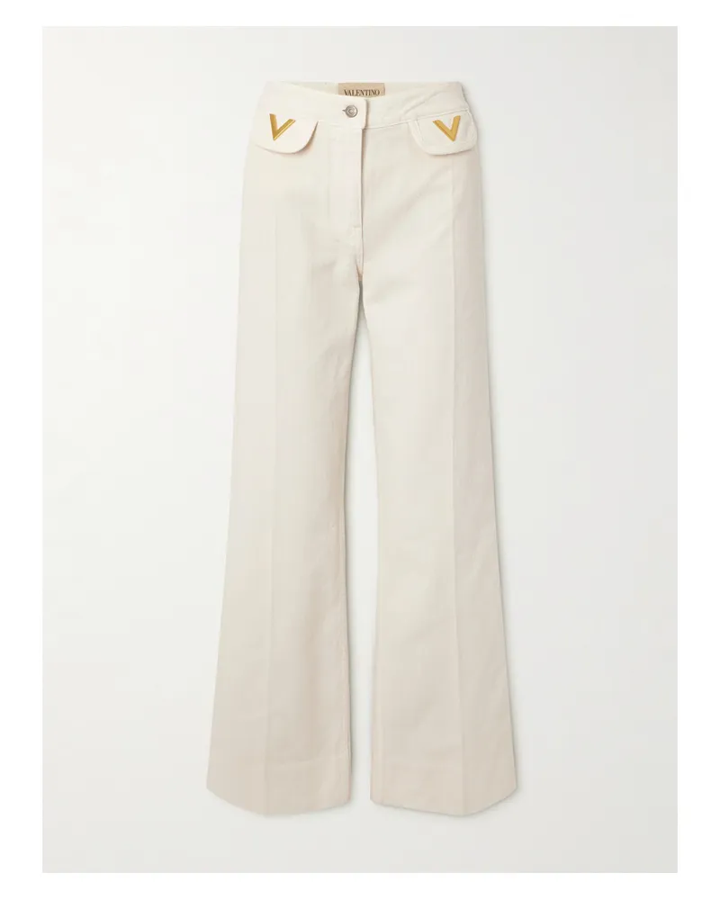 Valentino Garavani Jeans Mit Geradem Bein Und Verzierungen - Creme Creme
