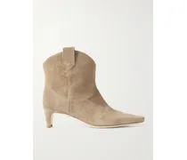 Western Wally Ankle Boots Aus Veloursleder - Neutral