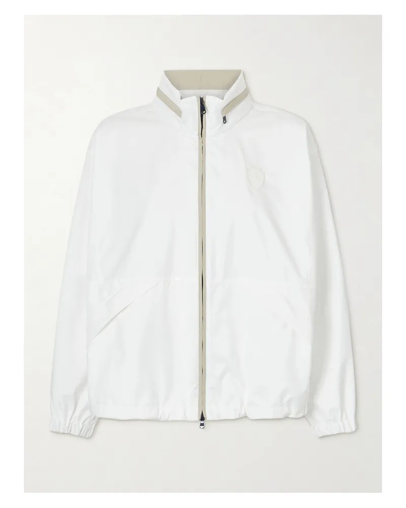 Brunello Cucinelli Appliquéd Shell Jacket - White White