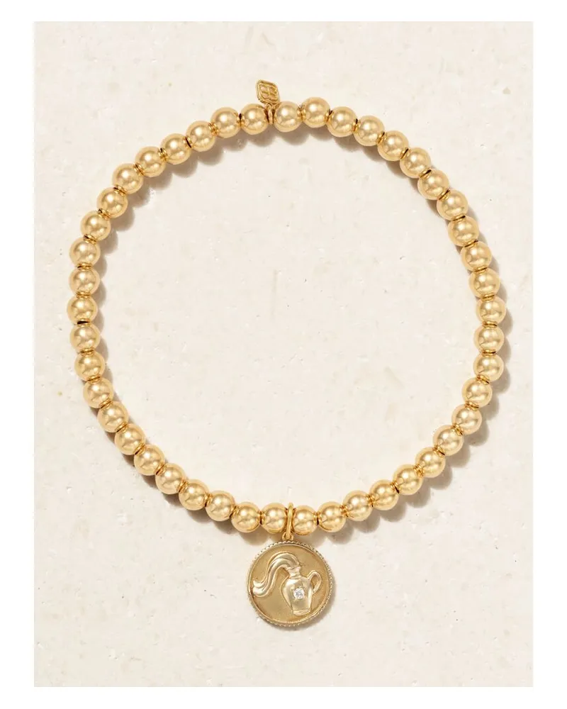 Sydney Evan Aquarius Armband Aus 14 Karat Gold Mit Diamant Gold