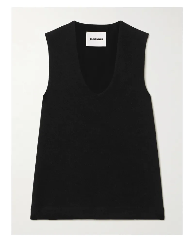 Jil Sander Oberteil Aus Crêpe - Schwarz Schwarz