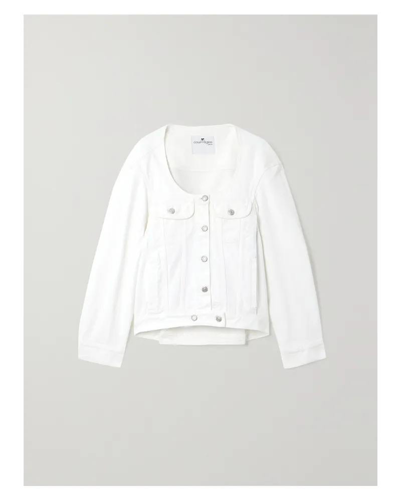 Courrèges Cocoon Jeansjacke - Weiß Weiß