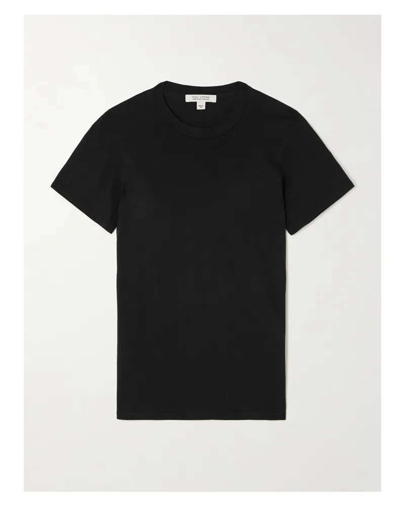 Nili Lotan Mariela Cotton-jersey T-shirt - Black Black