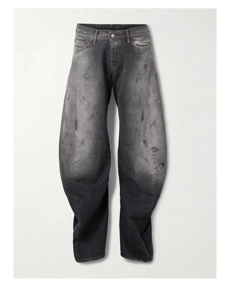 Acne Studios 2006 Tief Sitzende Barrel-jeans Mit Farbtupfern - Grau Grau