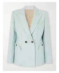 Blazé Milano Clarity Charmer Doppelreihiger Blazer aus Leinen Blau