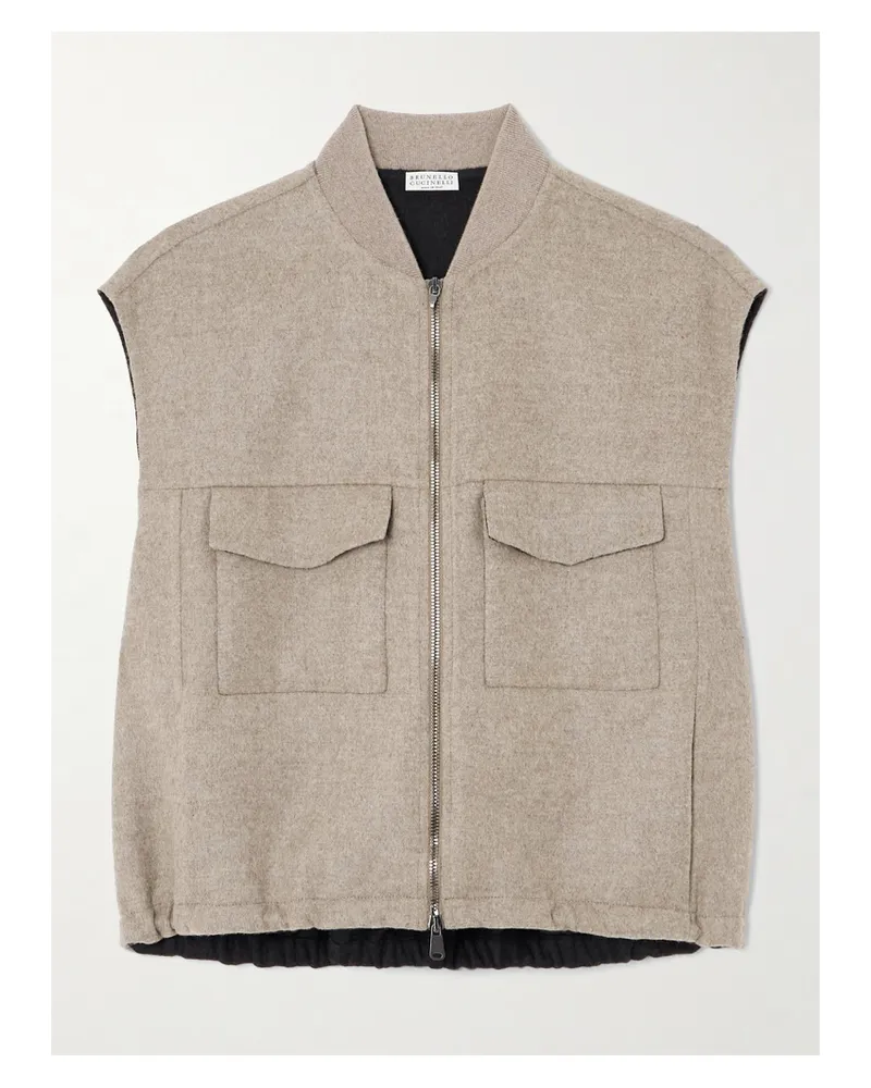 Brunello Cucinelli Weste Aus Wollflanell - Neutral Neutral