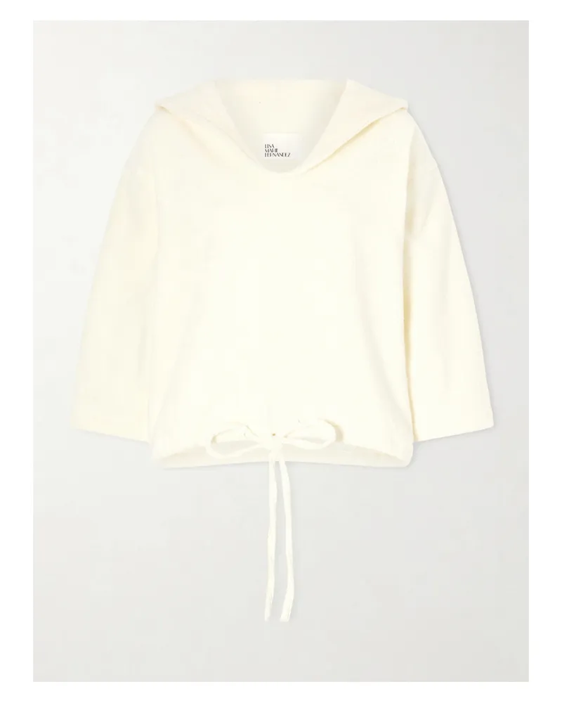 Lisa Marie Fernandez Sailor Cotton-terry Top - Cream Cream