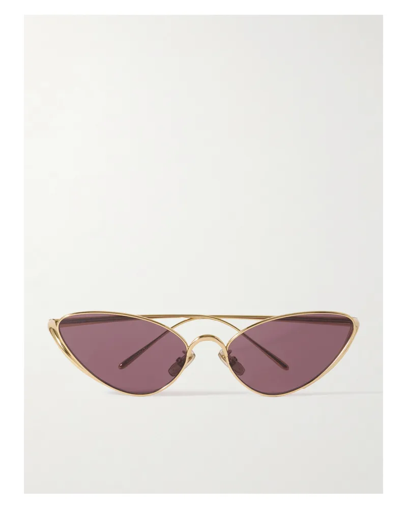 Loewe Goldfarbene Sonnenbrille Mit Cat-eye-rahmen Gold