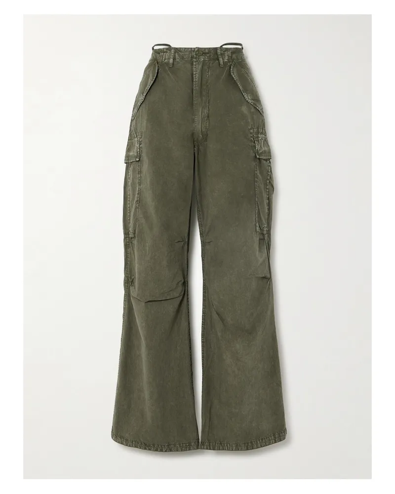 R13 Cargohose Aus Baumwoll-twill - Grün Grün