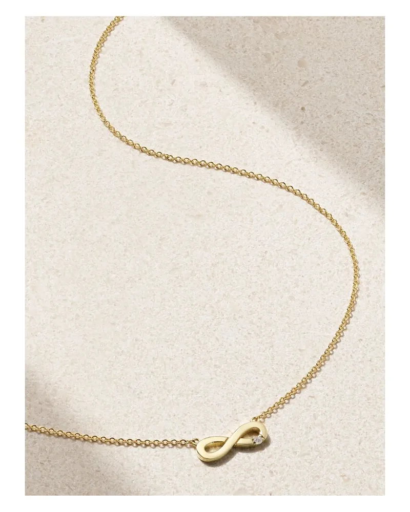 Jennifer Meyer Infinity Kette Aus 18 Karat Gold Mit Diamant Gold