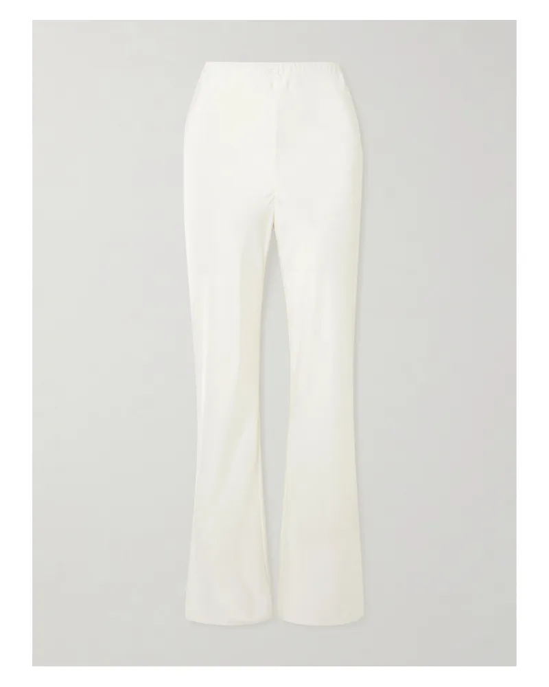 Posse Cove Stretch-silk Straight-leg Pants - Cream Cream