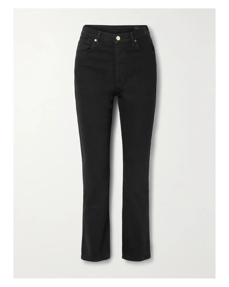 Goldsign  Morgan Hoch Sitzende Jeans Mit Geradem Bein - Schwarz Schwarz
