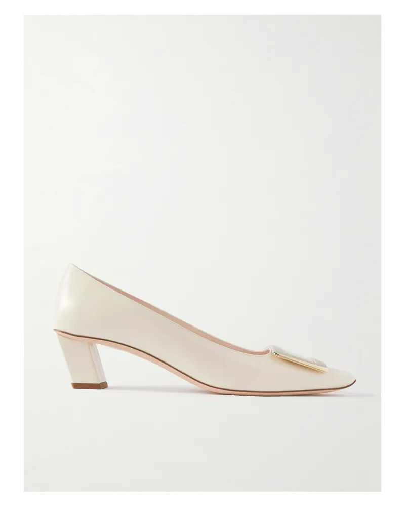 Roger Vivier Belle Vivier 45 Patent-leather Pumps - Neutrals Neutrals