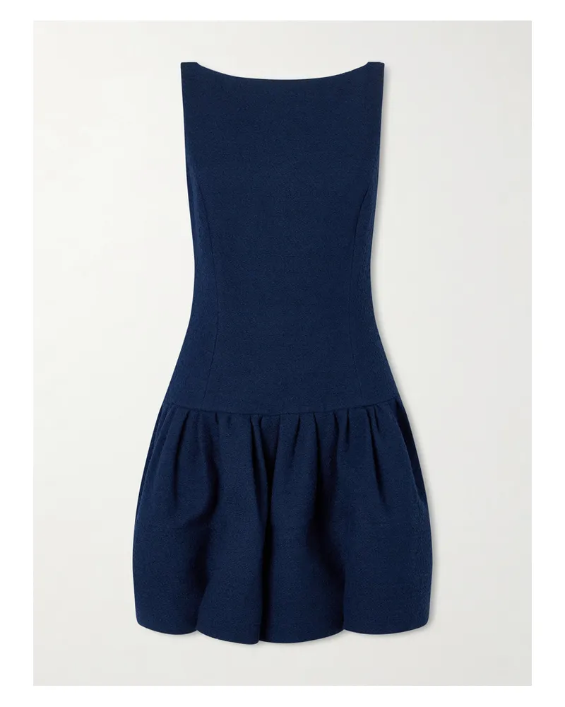 Oscar de la Renta Cotton-blend Tweed Mini Dress - Blue Blue
