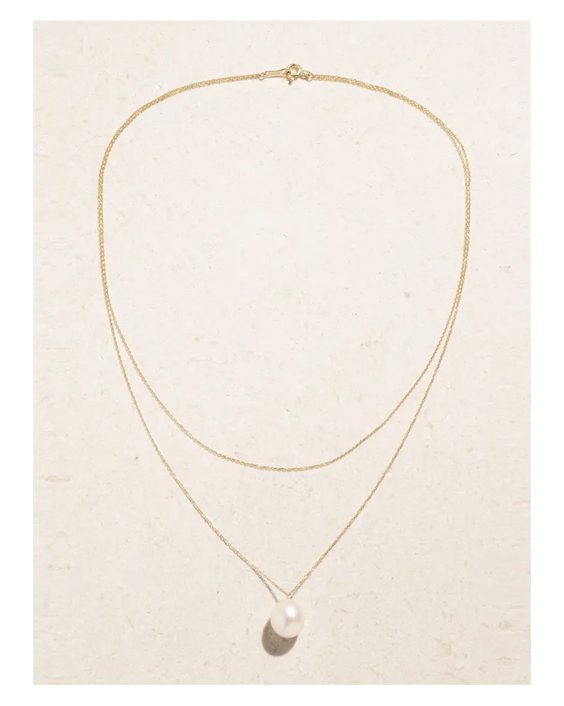 MIZUKI Kette Aus 14 Karat Gold Mit Perle Gold