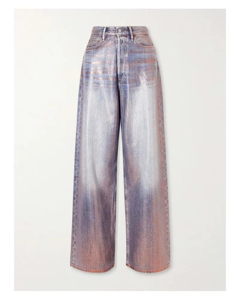 Acne Studios Glittered Wide-leg Pants - Blue Blue