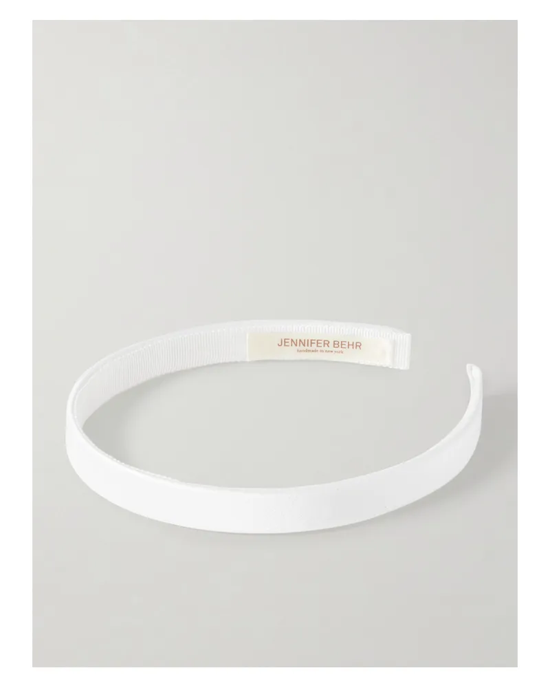 Jennifer Behr Lucy Silk-satin Headband - Neutrals Neutrals