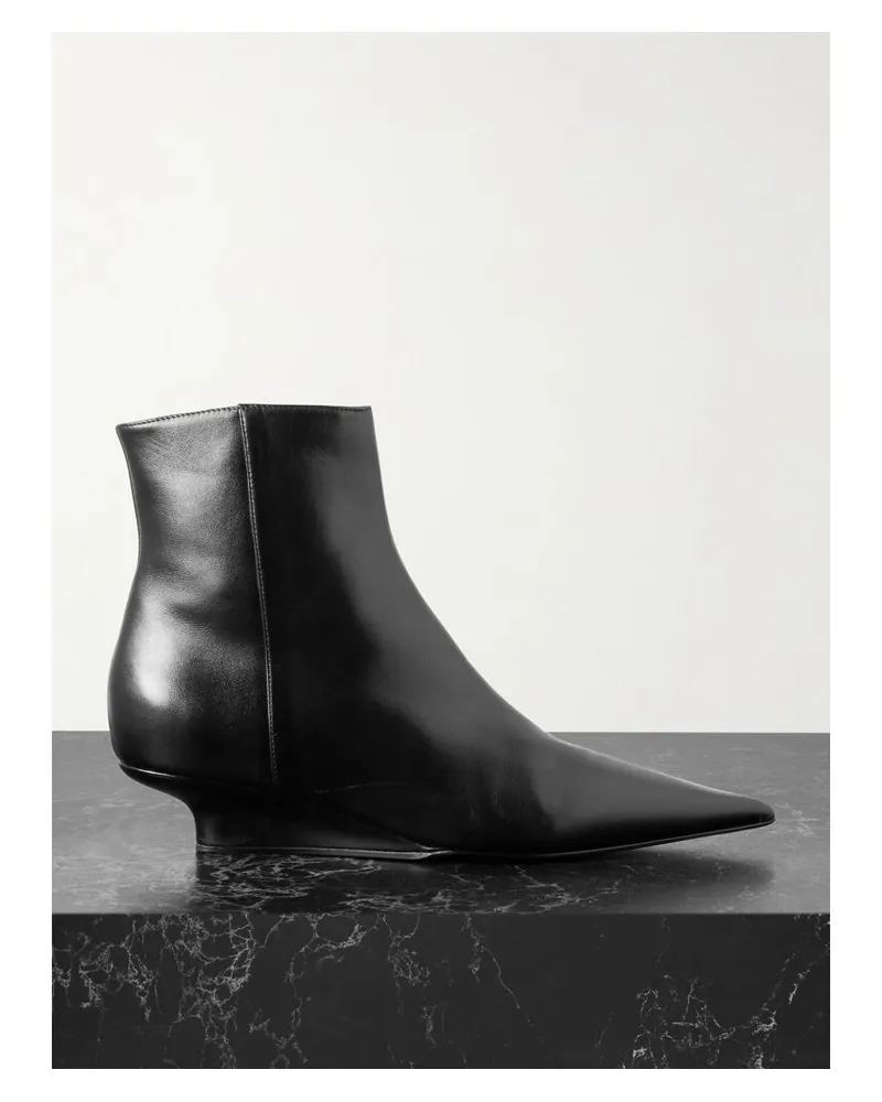 Totême The Sharp Ankle Boots Aus Leder - Schwarz Schwarz