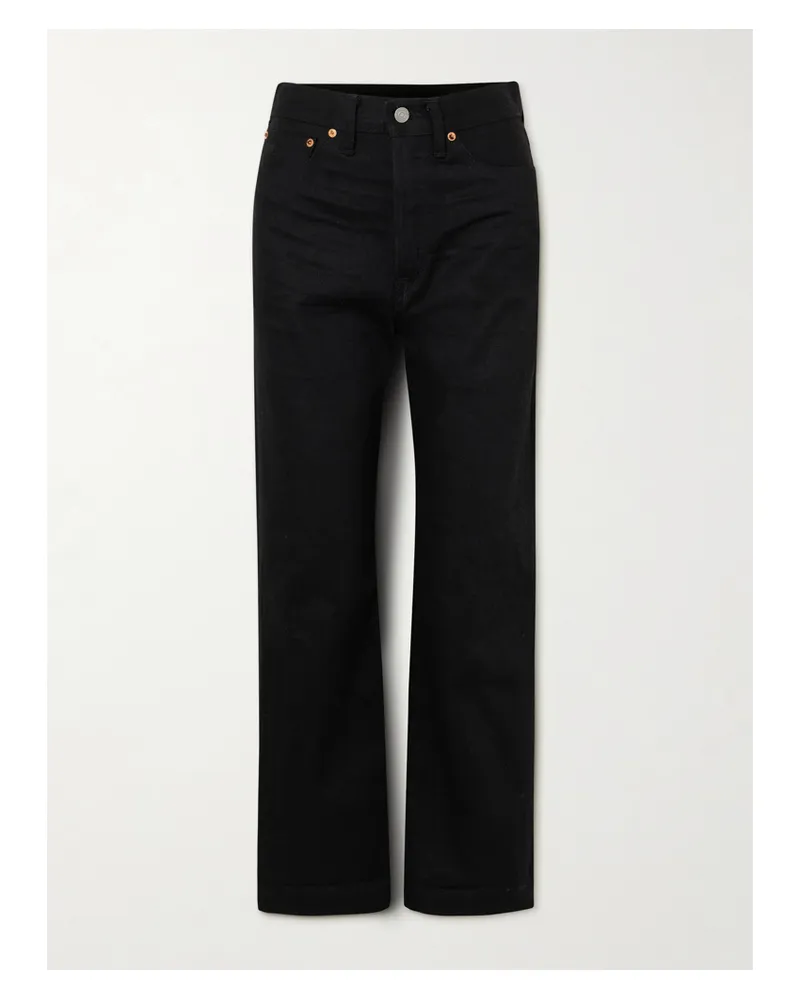 RRL Hoch Sitzende Jeans Mit Weitem Bein - Schwarz Schwarz