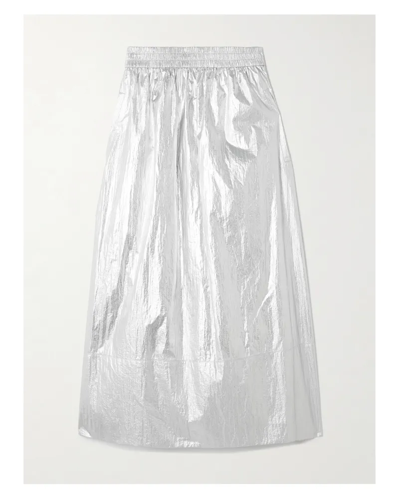 tibi Midirock Aus Shell In Metallic-optik - Silber Silber