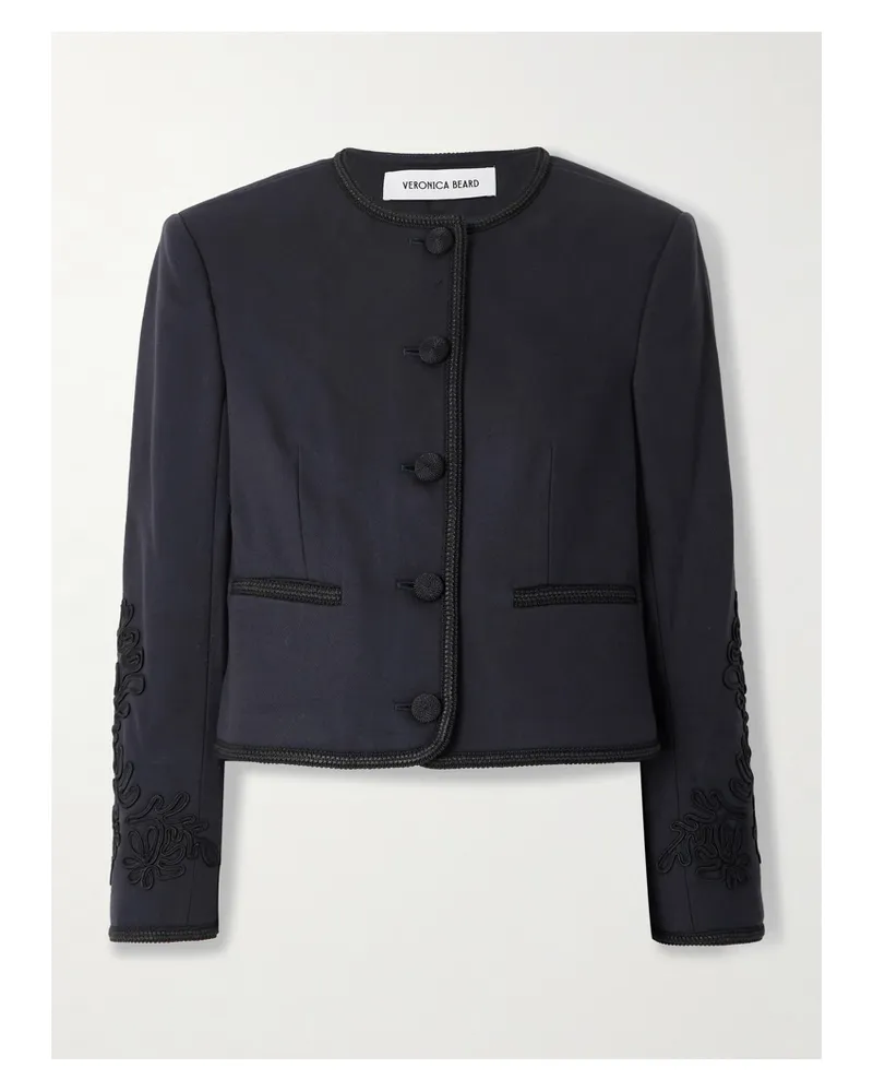 Veronica Beard Latrell Jacke Aus Webstoff Mit Stickereien - Blau Blau